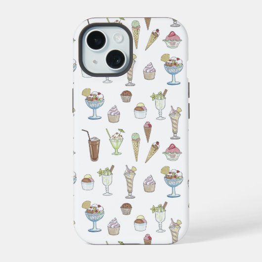 アイスクリームサンデコラージュ iPhone 15ケース (裏面)