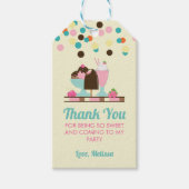 アイスクリームサンデサマリートリートパーティーありがとう ギフトタグ (正面)