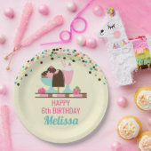 アイスクリームサンデサマリートリート誕生日 ペーパープレート (パーティー)