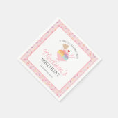 アイスクリームサンデザスクープ甘い誕生日 スタンダードカクテルナプキン (角)