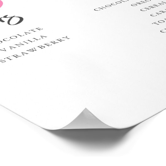 アイスクリームサンデステーションジェンダーパーティー標識 ポスター (角)