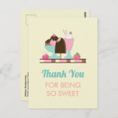 アイスクリームサンデデリシャスパーティーありがとう ポストカード (正面/裏面)