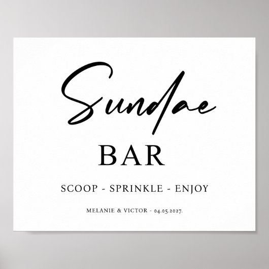 アイスクリームサンデバー結婚の看板ポスター ポスター (正面)