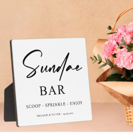 アイスクリームサンデバー結婚ズサイン フォトプラーク