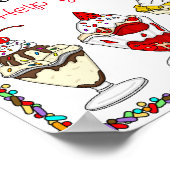 アイスクリームサンデバー |の結婚または赤ちゃんシャワーのサイン ポスター (角)