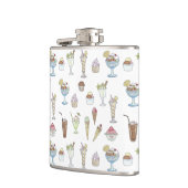 アイスクリームサンデパターンホワイト フラスク (左)