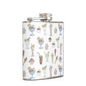 アイスクリームサンデパターンホワイト フラスク (右)