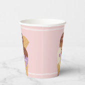 アイスクリームサンデパーソナライズされた子供の誕生日パーティー 紙コップ (右)