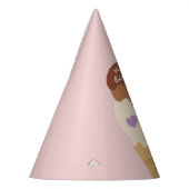 アイスクリームサンデパーソナライズされた子供の誕生日 パーティーハット (左)