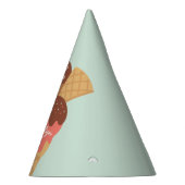 アイスクリームサンデパーソナライズされた子供の誕生日 パーティーハット (右)