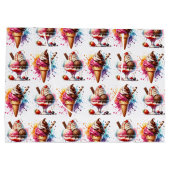 アイスクリームサンデパーソナライズされた誕生日 ラージペーパーバッグ (裏面)