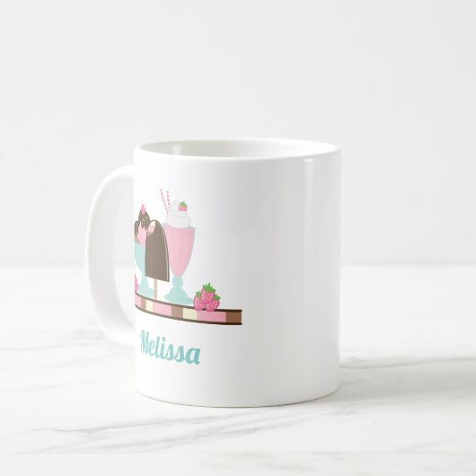 アイスクリームサンデーと他のおいしいお菓子 コーヒーマグカップ (正面左)