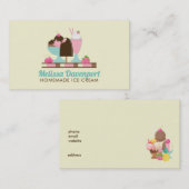 アイスクリームサンデーなど美味しいお菓子 名刺 (正面/裏面)