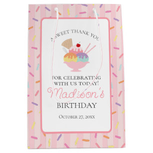 アイスクリームサンデーのお誕生日プレゼント ここがポイント! ミディアムペーパーバッグ