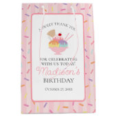 アイスクリームサンデーのご褒美 バースデーギフト ミディアムペーパーバッグ (正面)