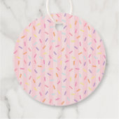 アイスクリームサンデーのひと口で運ばれた花嫁のシャワー フェイバータグ (裏面)