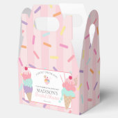 アイスクリームサンデーのひと口で運ばれた花嫁のシャワー フェイバーボックス (オープン)