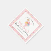 アイスクリームサンデーのひと口で魅了された花嫁のシャワー スタンダードカクテルナプキン (角)