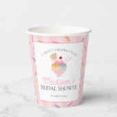 アイスクリームサンデーのスイートなブライダルシャワー 紙コップ (裏面)