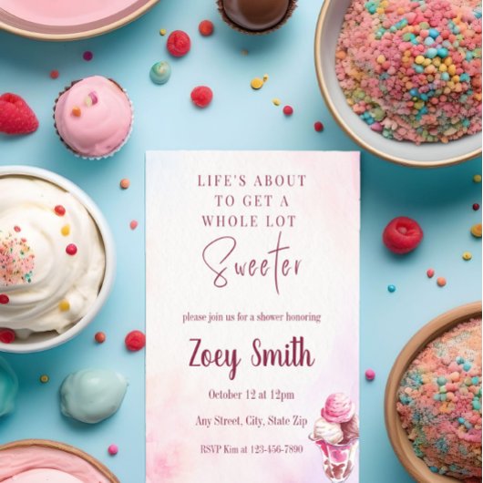 アイスクリームサンデーシャワー招待状 招待状