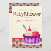 アイスクリームサンデーベビーシャワー招待状 招待状 (正面/裏面)