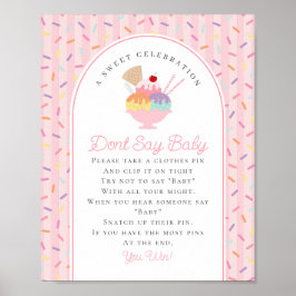 アイスクリームサンデー Baby Dont Say Baby スプリンクル ポスター