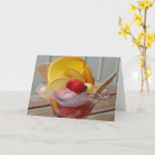 アイスクリームサンデ空白のグリーティングカード カード (黄色い花)