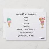 アイスクリームサンデ 招待状 (裏面)