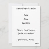 アイスクリームサンデ 招待状 (裏面)