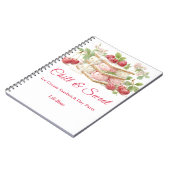 アイスクリームサンドイッチデイウォーターカラー招待状 ノートブック (左側)