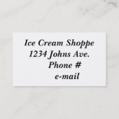 アイスクリームサンドイッチ名刺 名刺 (裏面)