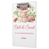 アイスクリームサンドイッチ日水彩 クリップボード (左)