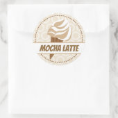 アイスクリームサークルラベル(茶色) ラウンドシール (バッグ)