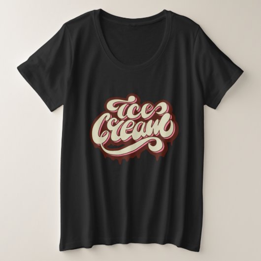 アイスクリームシャツ&ジャケット プラスサイズTシャツ (デザイン正面)
