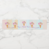 アイスクリームシャワー、ブライダルシャワーウォーターボトルラベル ペットボトルラベル (シングルラベル)