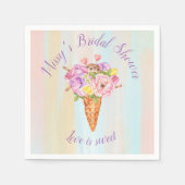 アイスクリームシャワー、ブライダルシャワー紙ナプキン スタンダードカクテルナプキン (正面)