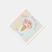 アイスクリームシャワー、ブライダルシャワー紙ナプキン スタンダードカクテルナプキン (角)