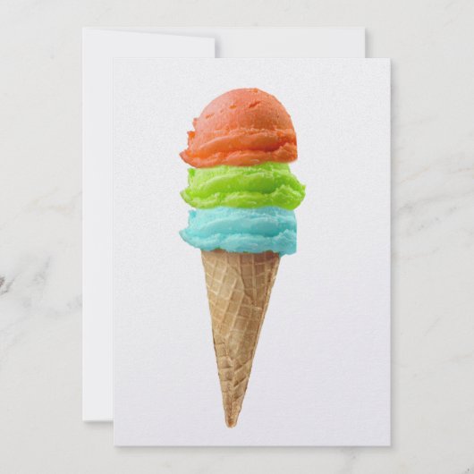 アイスクリームシャーベット招待状- SRF 招待状 (正面)