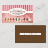 アイスクリームショップアイスクリームコーンロイヤリティ ロイヤリティカード (正面/裏面)