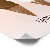 アイスクリームショップアイスクリームコーン製品の看板 ポスター (角)