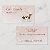 アイスクリームショップカスタムビジネスカード 名刺 (正面/裏面)