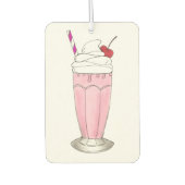 アイスクリームショップストロベリーピンクミルクシェイクグルメ カーエアーフレッシュナー (正面)
