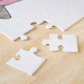 アイスクリームショップストロベリーピンクミルクシェイクグルメ ジグソーパズル (側面)