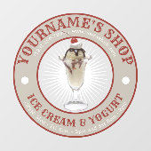 アイスクリームショップテンプレート ウィンドウサイン (シート)