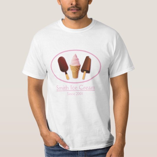 アイスクリームショップデザイン Tシャツ (正面)
