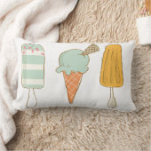 アイスクリームショップノベルティ夏 ランバークッション (ブランケット)