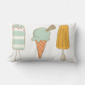アイスクリームショップノベルティ夏 ランバークッション (正面)