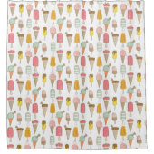 アイスクリームショップノベルティ シャワーカーテン (正面)