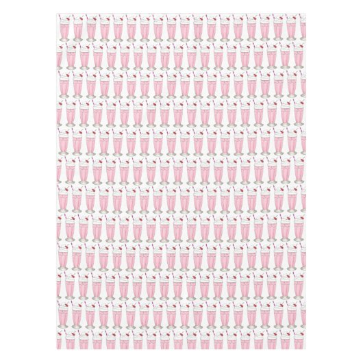 アイスクリームショップピンクミルクシェイクソーダファウンテンフード テーブルクロス (正面)