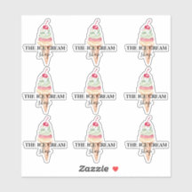 アイスクリームショップロゴシール